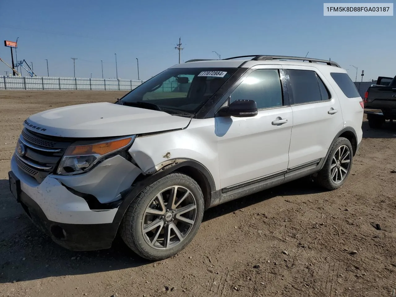 2015 Ford Explorer Xlt VIN: 1FM5K8D88FGA03187 Lot: 77072884