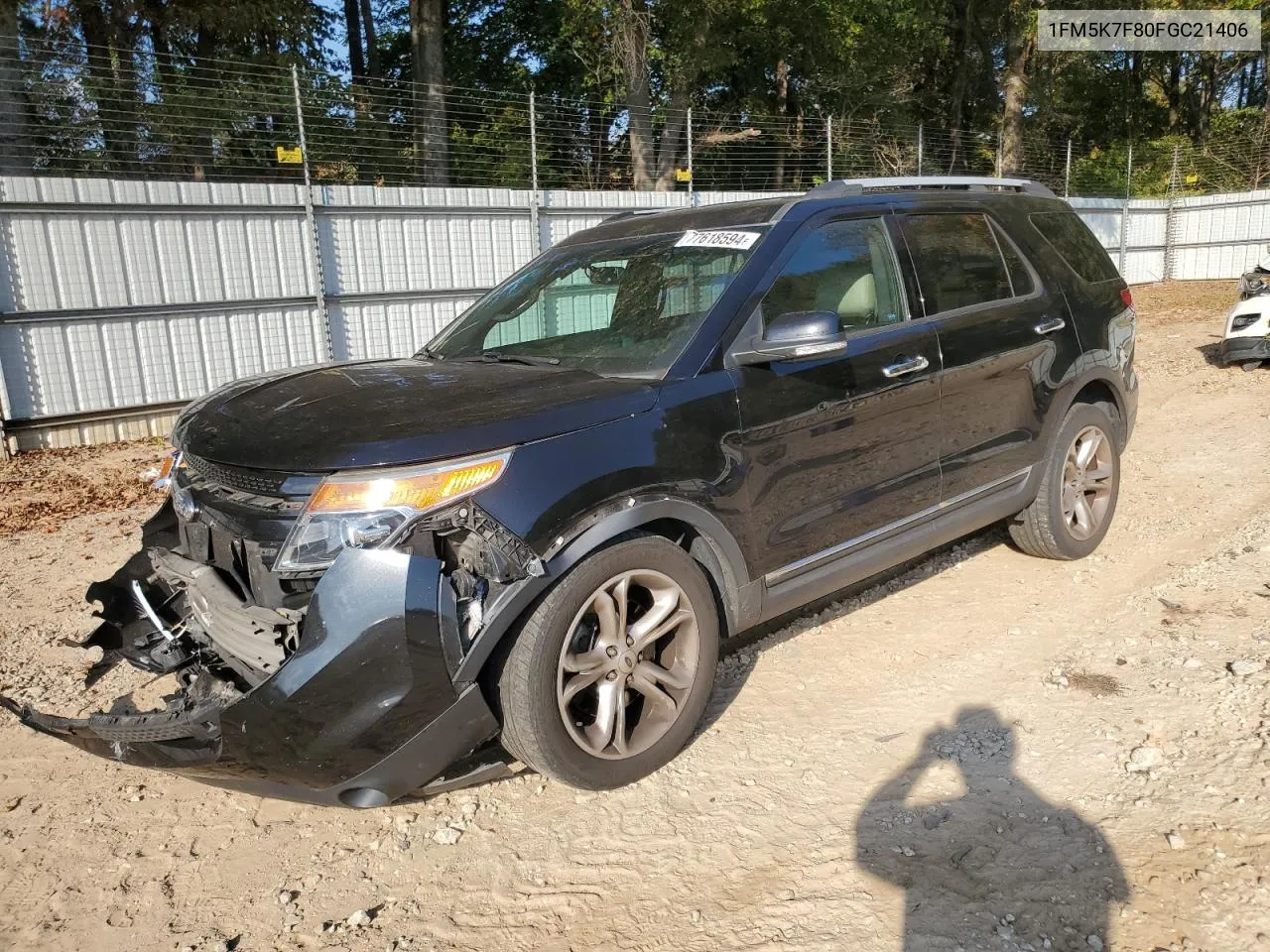 2015 Ford Explorer Limited VIN: 1FM5K7F80FGC21406 Lot: 77618594