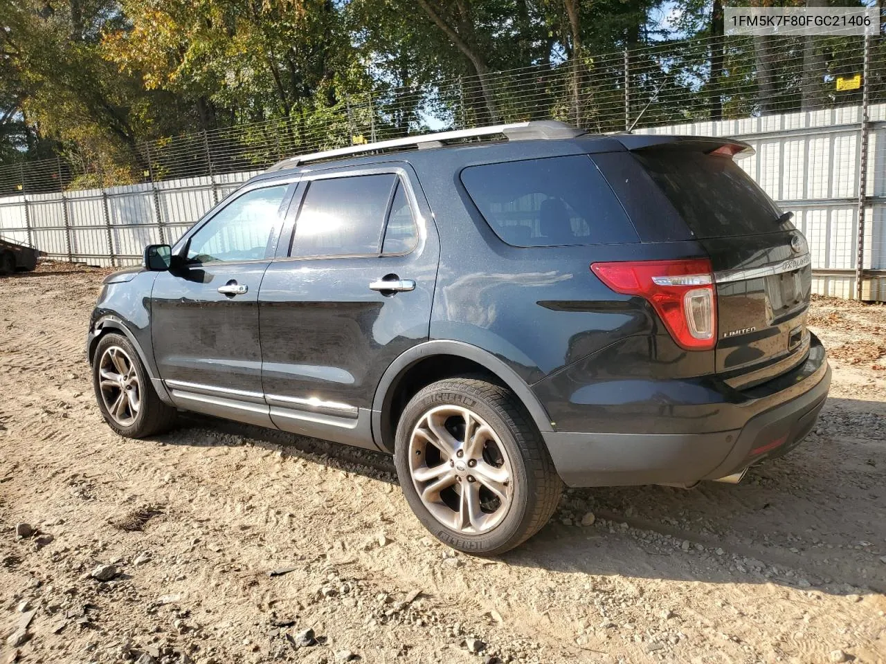 2015 Ford Explorer Limited VIN: 1FM5K7F80FGC21406 Lot: 77618594