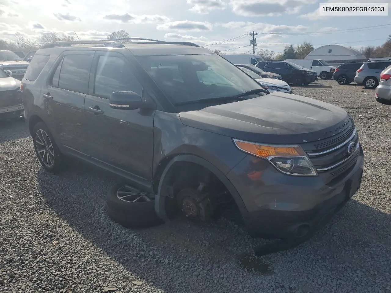 2015 Ford Explorer Xlt VIN: 1FM5K8D82FGB45633 Lot: 78003574