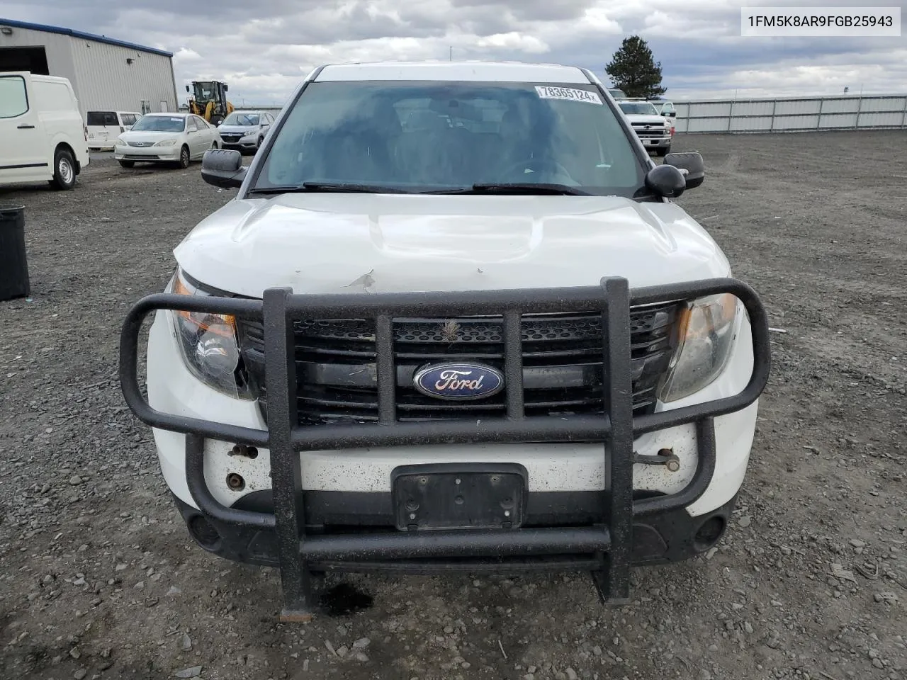 2015 Ford Explorer Police Interceptor VIN: 1FM5K8AR9FGB25943 Lot: 78365124