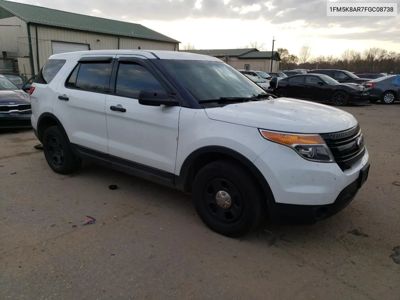 2015 Ford Explorer Police Interceptor VIN: 1FM5K8AR7FGC08738 Lot: 78372454