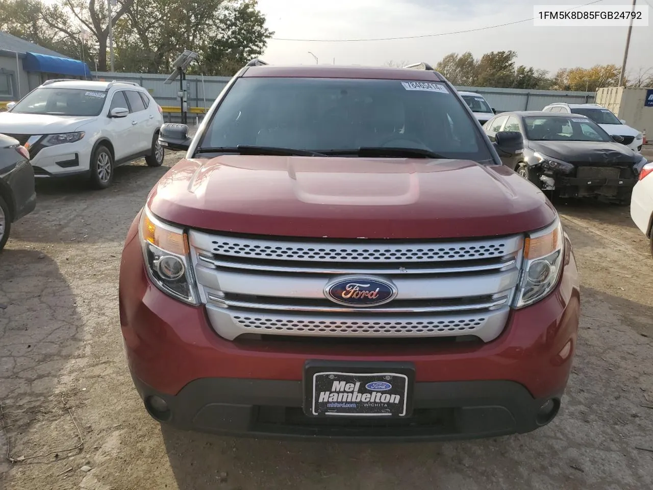 1FM5K8D85FGB24792 2015 Ford Explorer Xlt