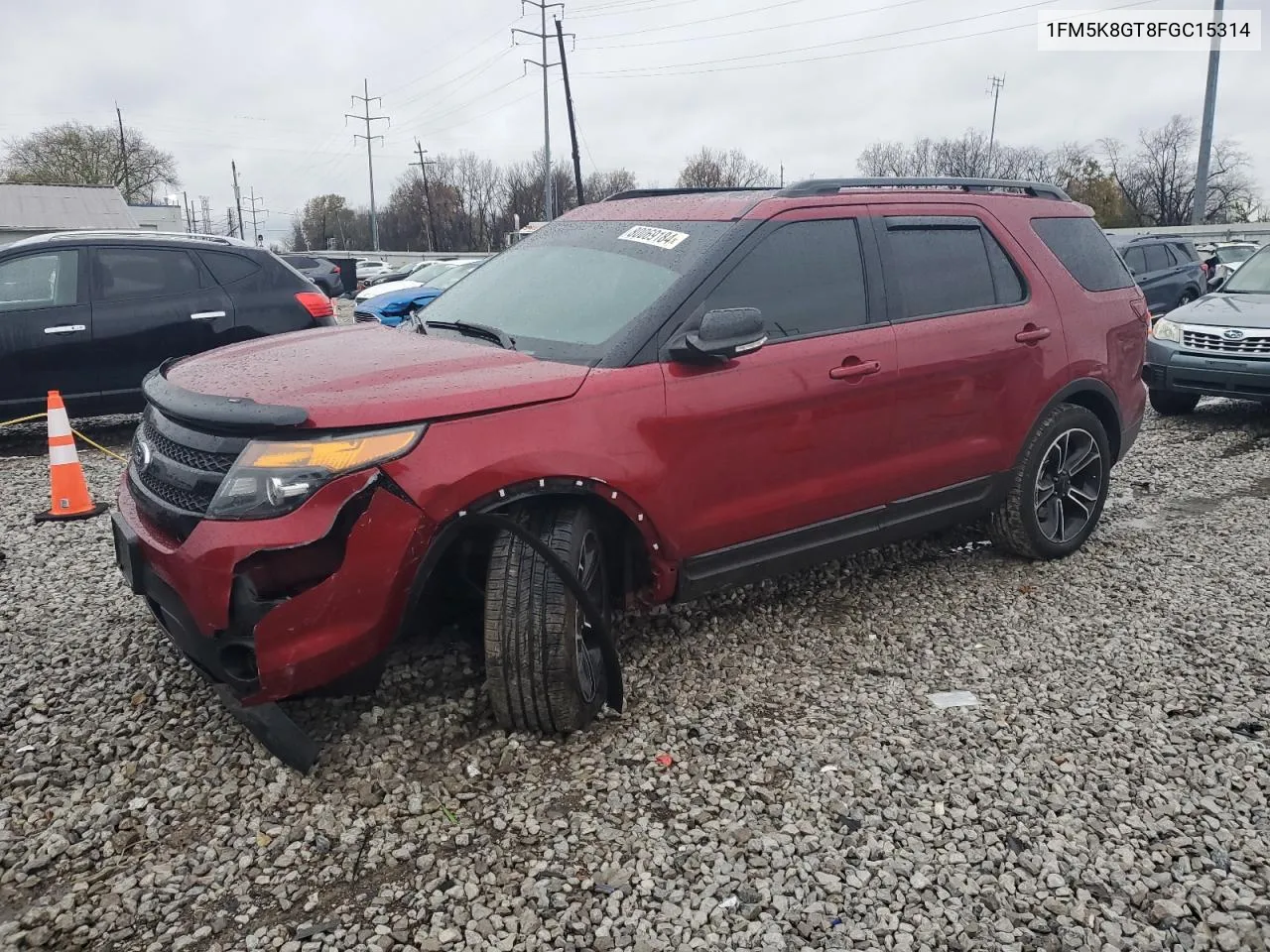 2015 Ford Explorer Sport VIN: 1FM5K8GT8FGC15314 Lot: 80069184