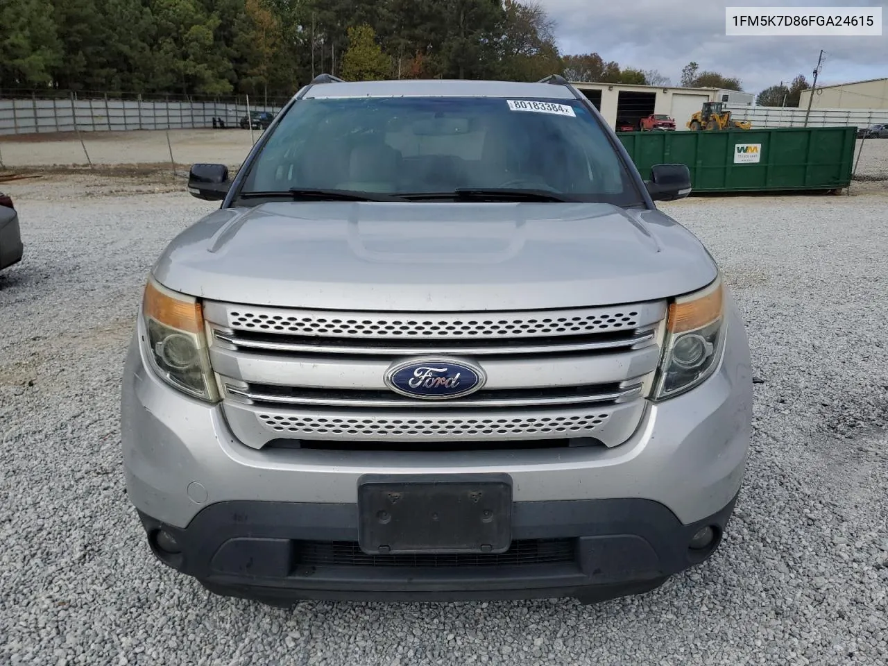 2015 Ford Explorer Xlt VIN: 1FM5K7D86FGA24615 Lot: 80183384