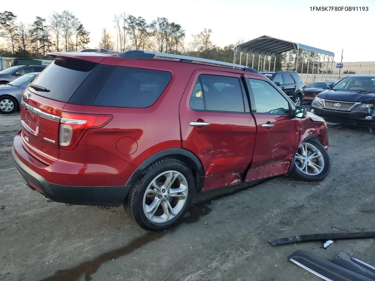 2015 Ford Explorer Limited VIN: 1FM5K7F80FGB91193 Lot: 80505674