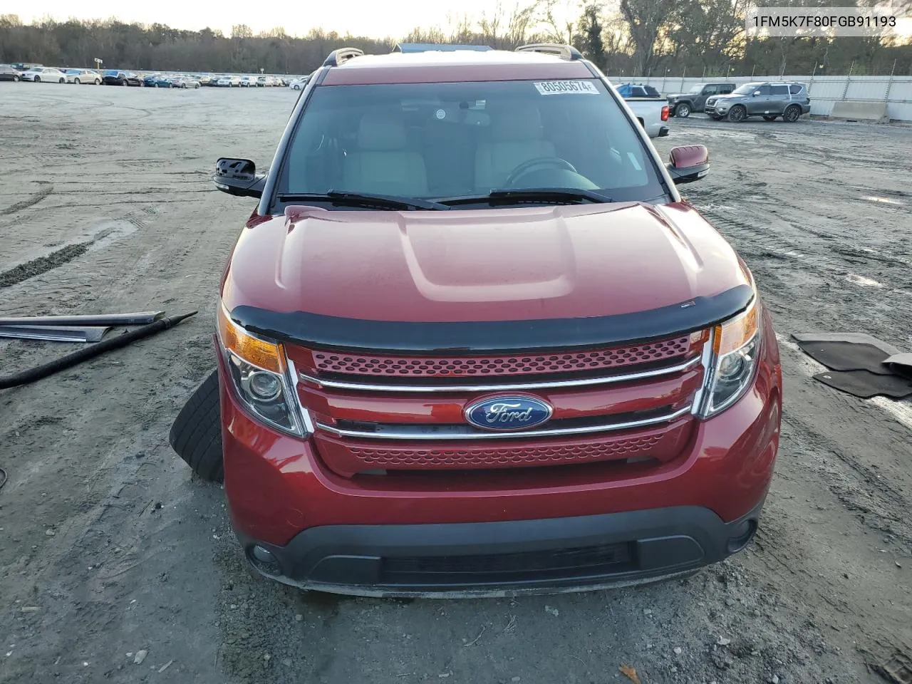 2015 Ford Explorer Limited VIN: 1FM5K7F80FGB91193 Lot: 80505674