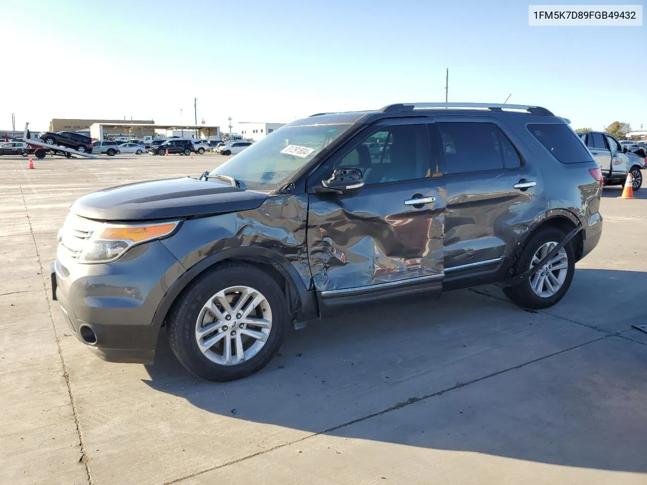 1FM5K7D89FGB49432 2015 Ford Explorer Xlt