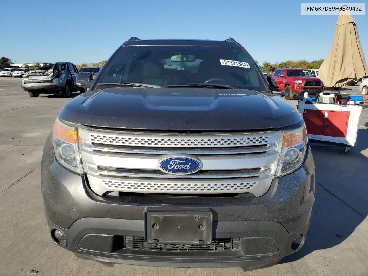 1FM5K7D89FGB49432 2015 Ford Explorer Xlt