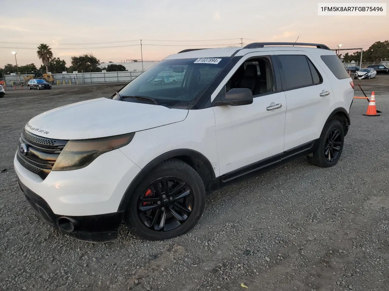 2015 Ford Explorer Police Interceptor VIN: 1FM5K8AR7FGB75496 Lot: 81837894