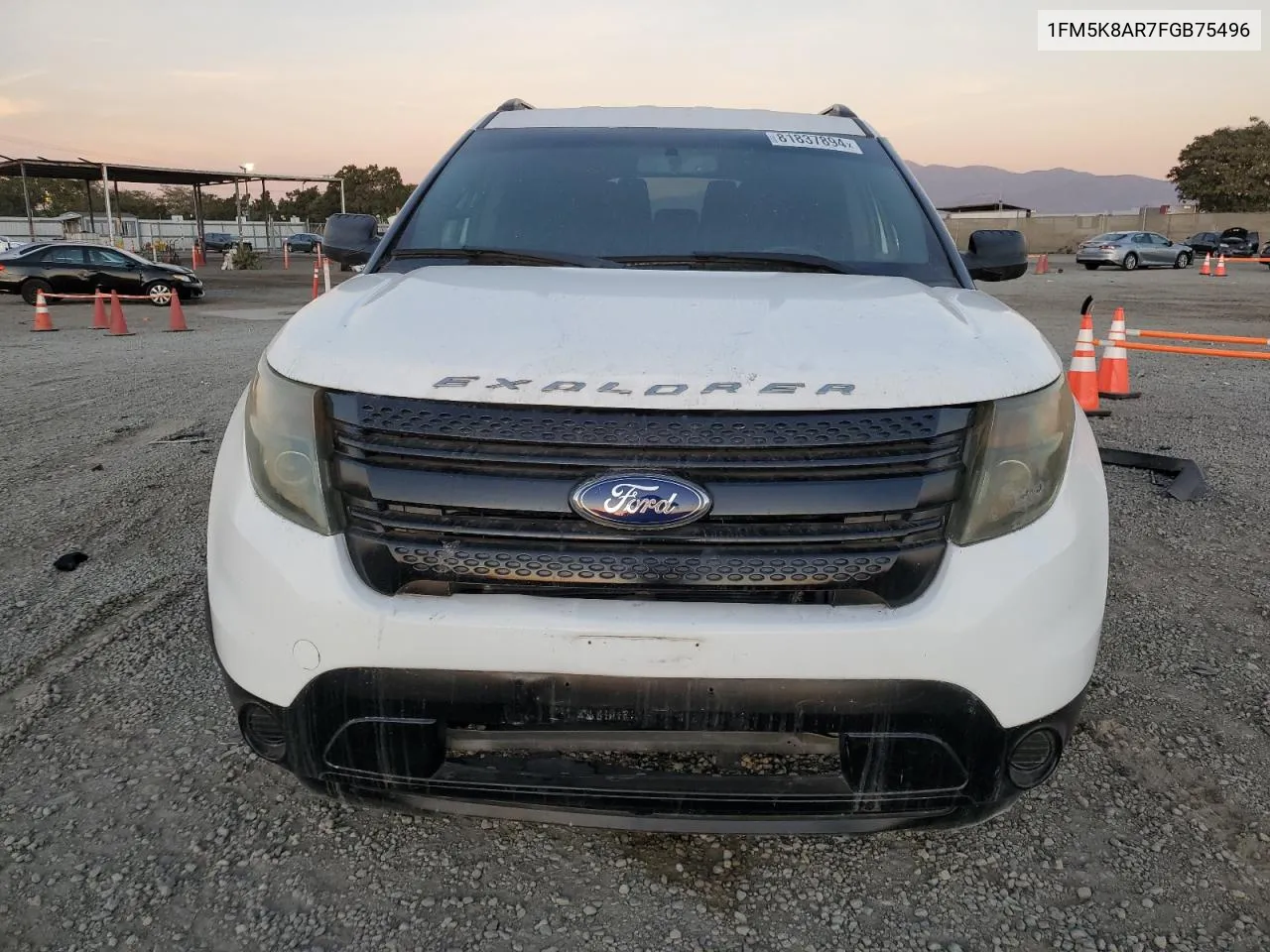 2015 Ford Explorer Police Interceptor VIN: 1FM5K8AR7FGB75496 Lot: 81837894