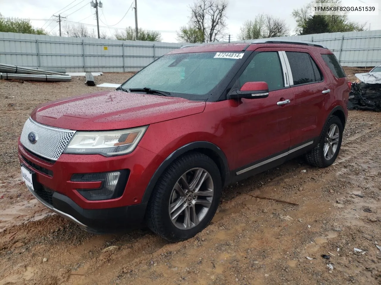 1FM5K8F82GGA51539 2016 Ford Explorer Limited