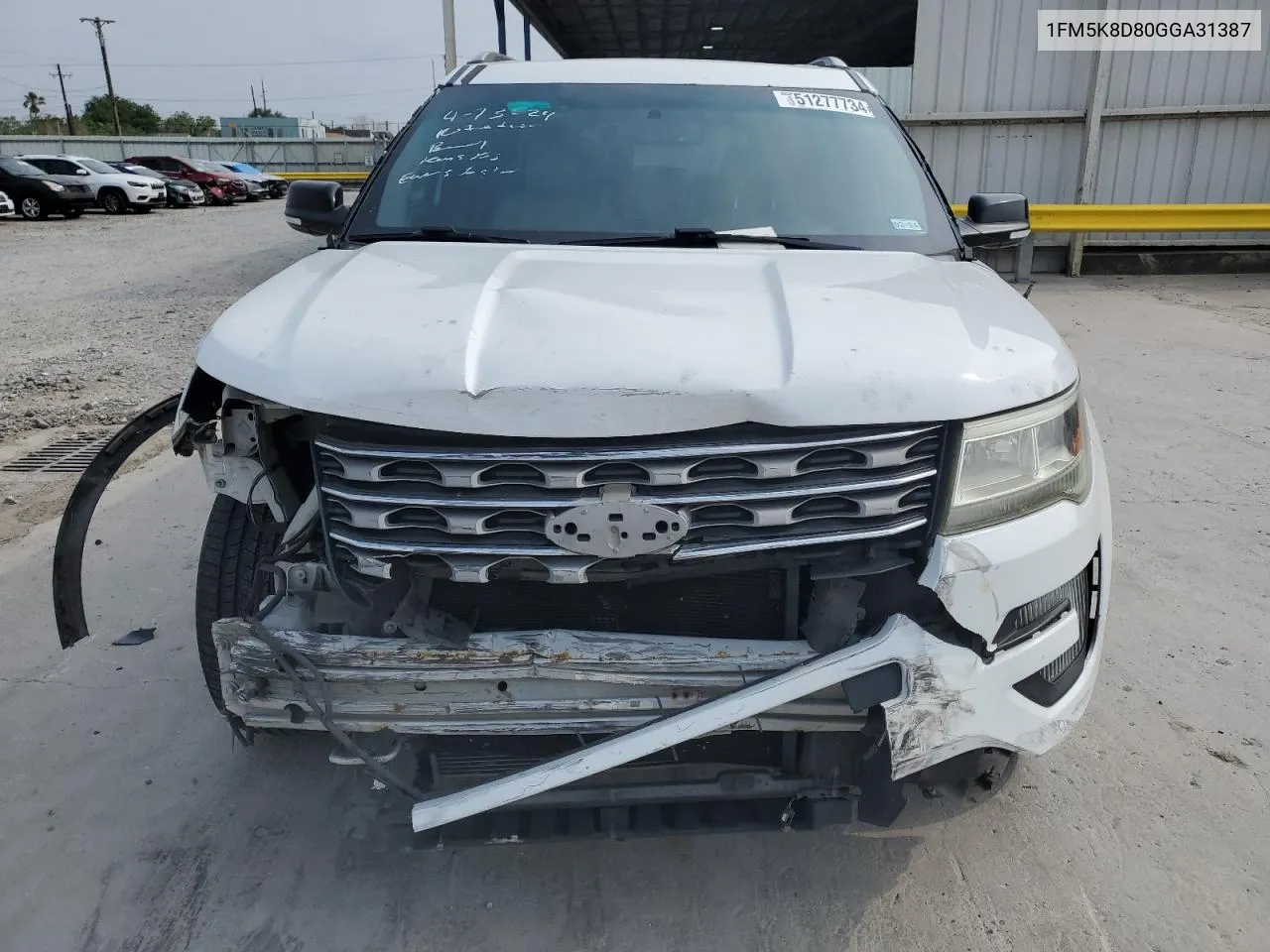 1FM5K8D80GGA31387 2016 Ford Explorer Xlt