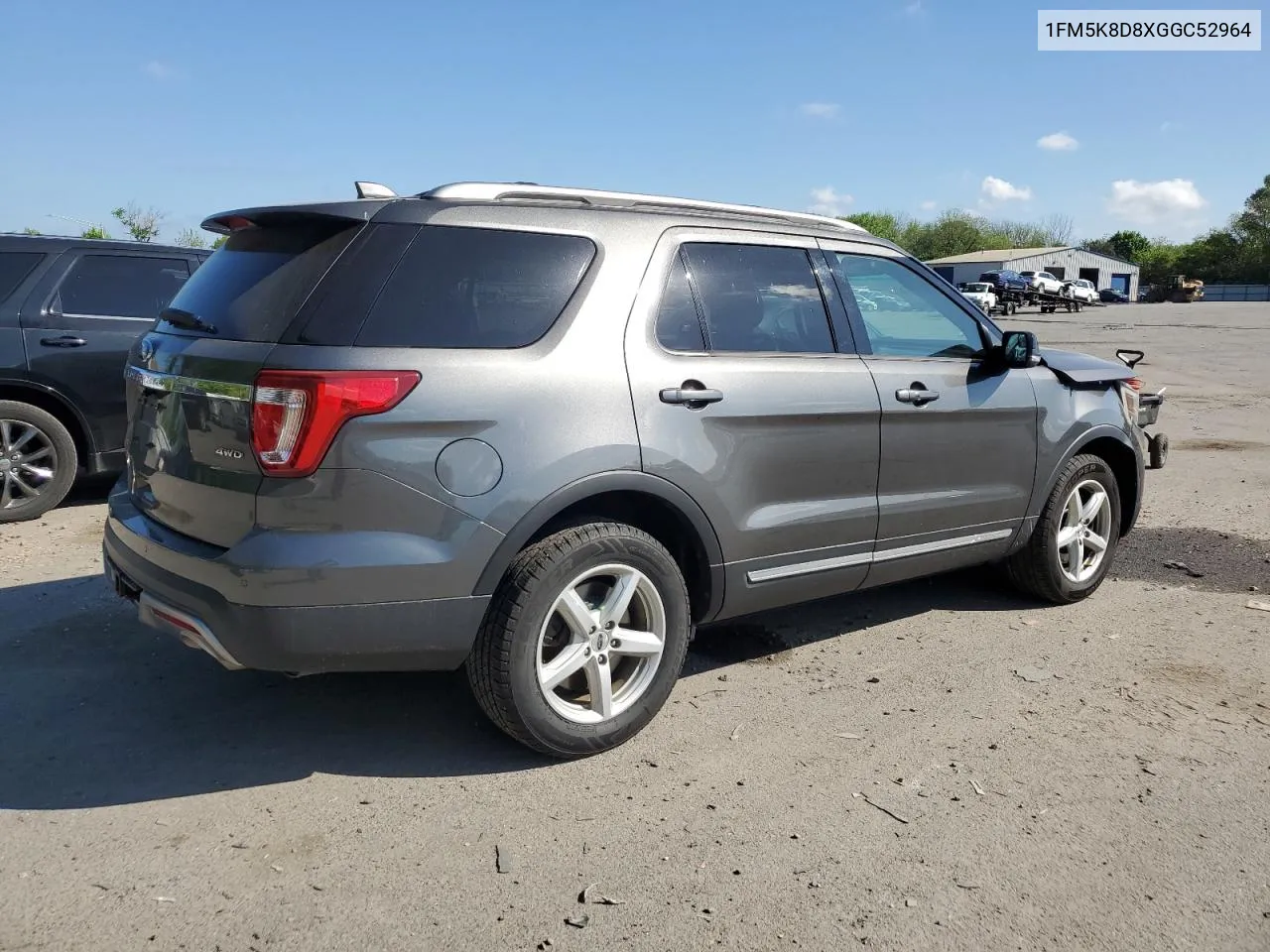 1FM5K8D8XGGC52964 2016 Ford Explorer Xlt