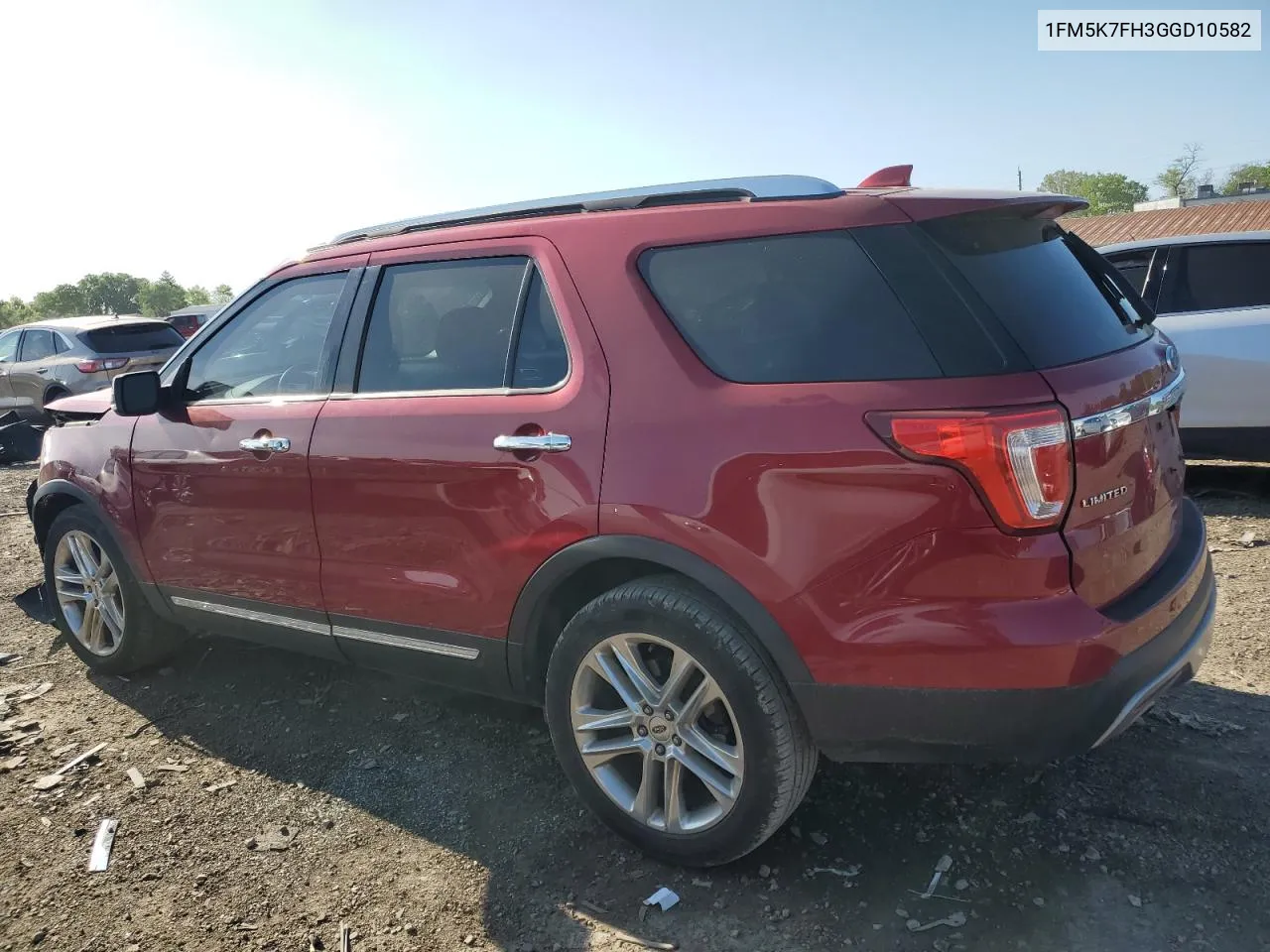 2016 Ford Explorer Limited VIN: 1FM5K7FH3GGD10582 Lot: 52749074