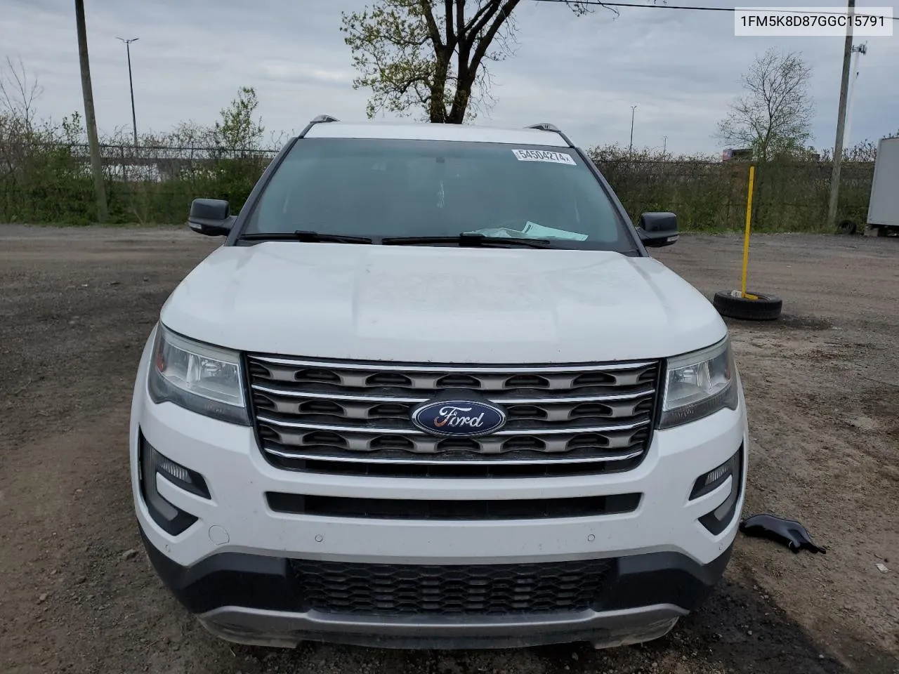 1FM5K8D87GGC15791 2016 Ford Explorer Xlt