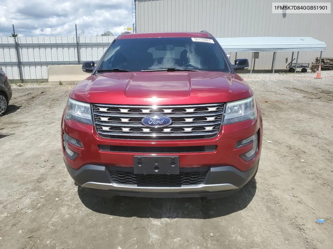 2016 Ford Explorer Xlt VIN: 1FM5K7D84GGB51901 Lot: 55133024