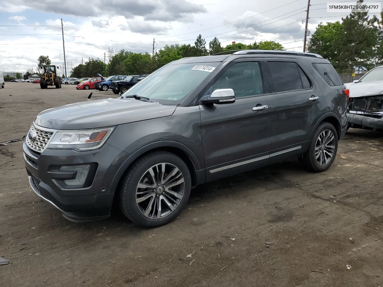 2016 Ford Explorer Platinum VIN: 1FM5K8HT2GGB94797 Lot: 55174314