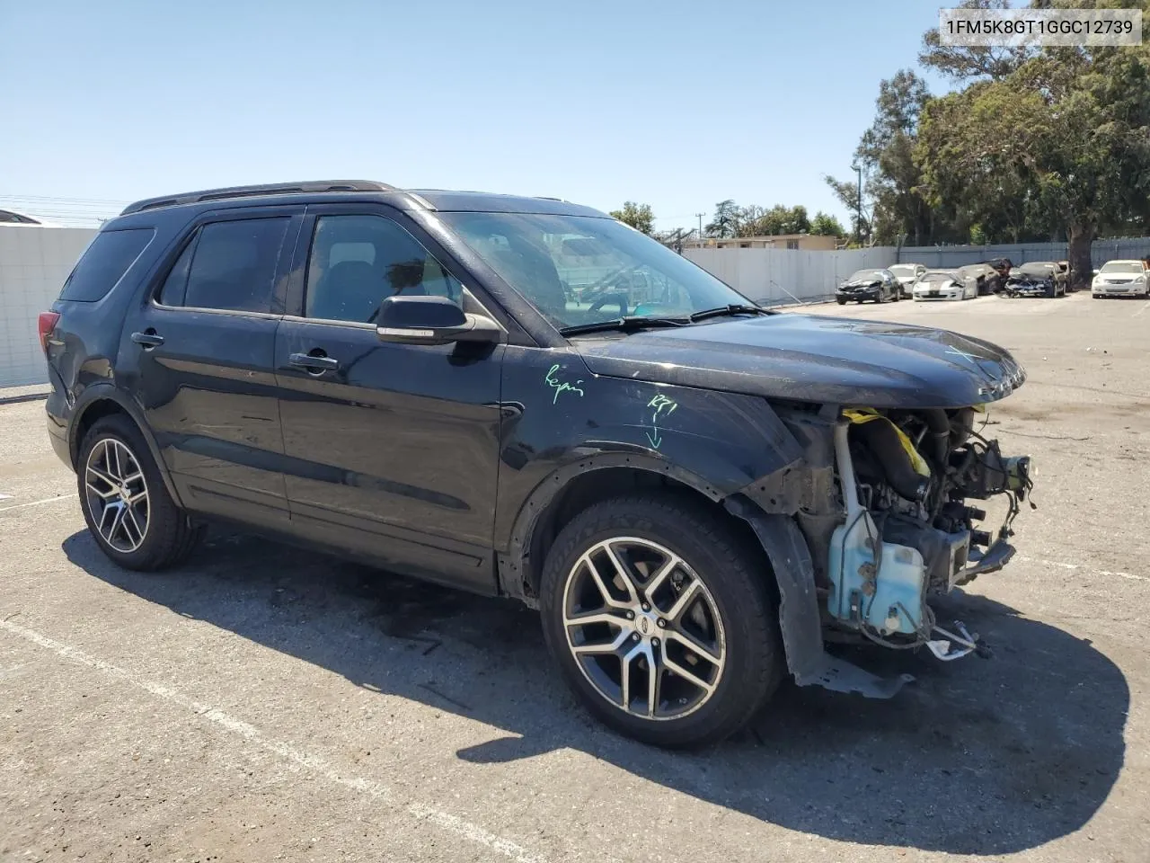 2016 Ford Explorer Sport VIN: 1FM5K8GT1GGC12739 Lot: 57320234