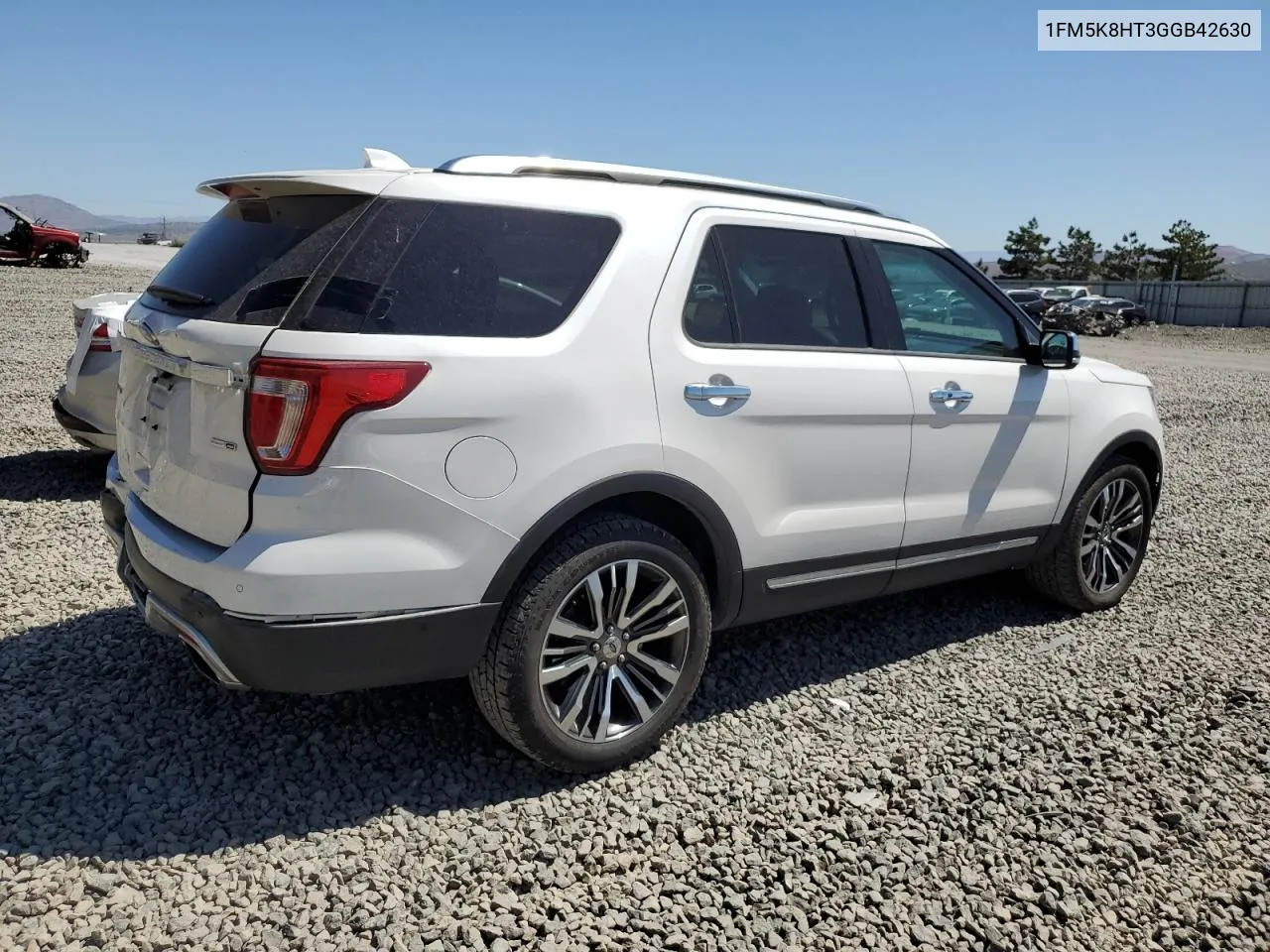 2016 Ford Explorer Platinum VIN: 1FM5K8HT3GGB42630 Lot: 58280084