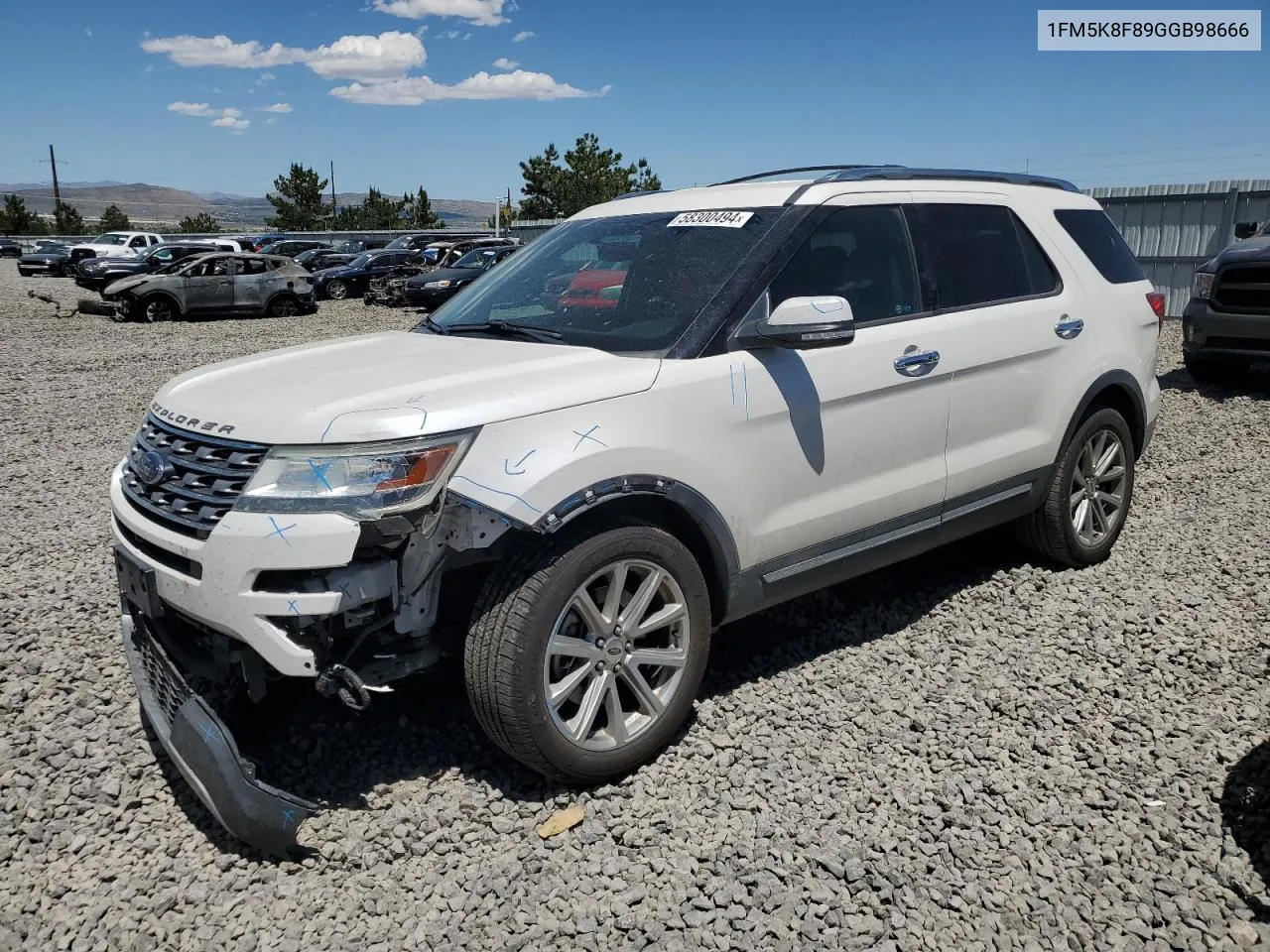 2016 Ford Explorer Limited VIN: 1FM5K8F89GGB98666 Lot: 58300494