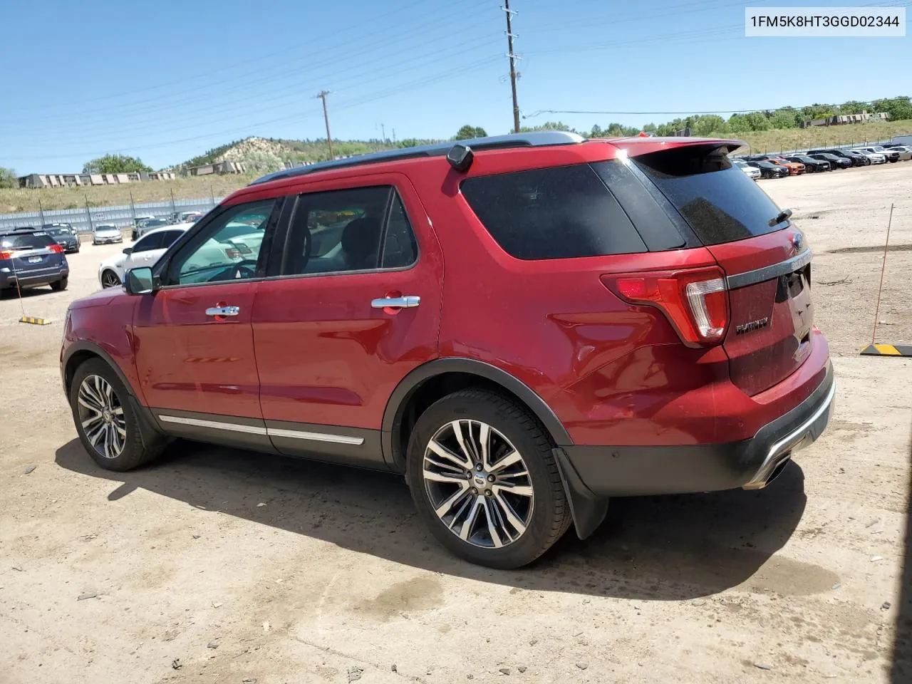 2016 Ford Explorer Platinum VIN: 1FM5K8HT3GGD02344 Lot: 59118354