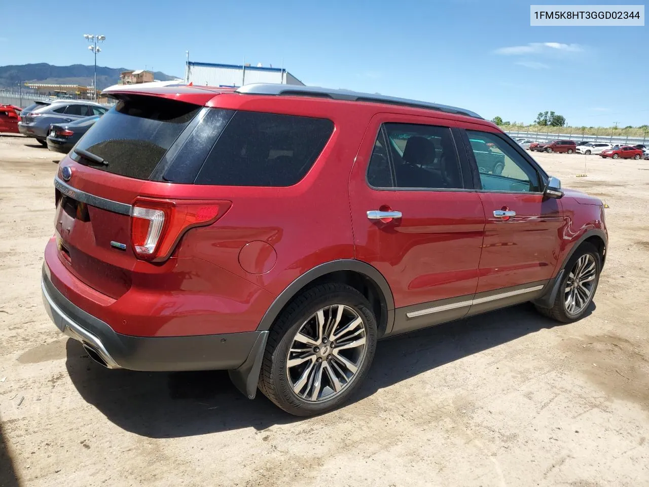 2016 Ford Explorer Platinum VIN: 1FM5K8HT3GGD02344 Lot: 59118354