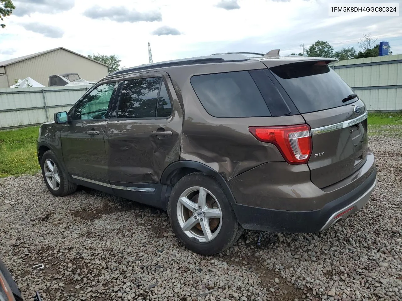 2016 Ford Explorer Xlt VIN: 1FM5K8DH4GGC80324 Lot: 59456854