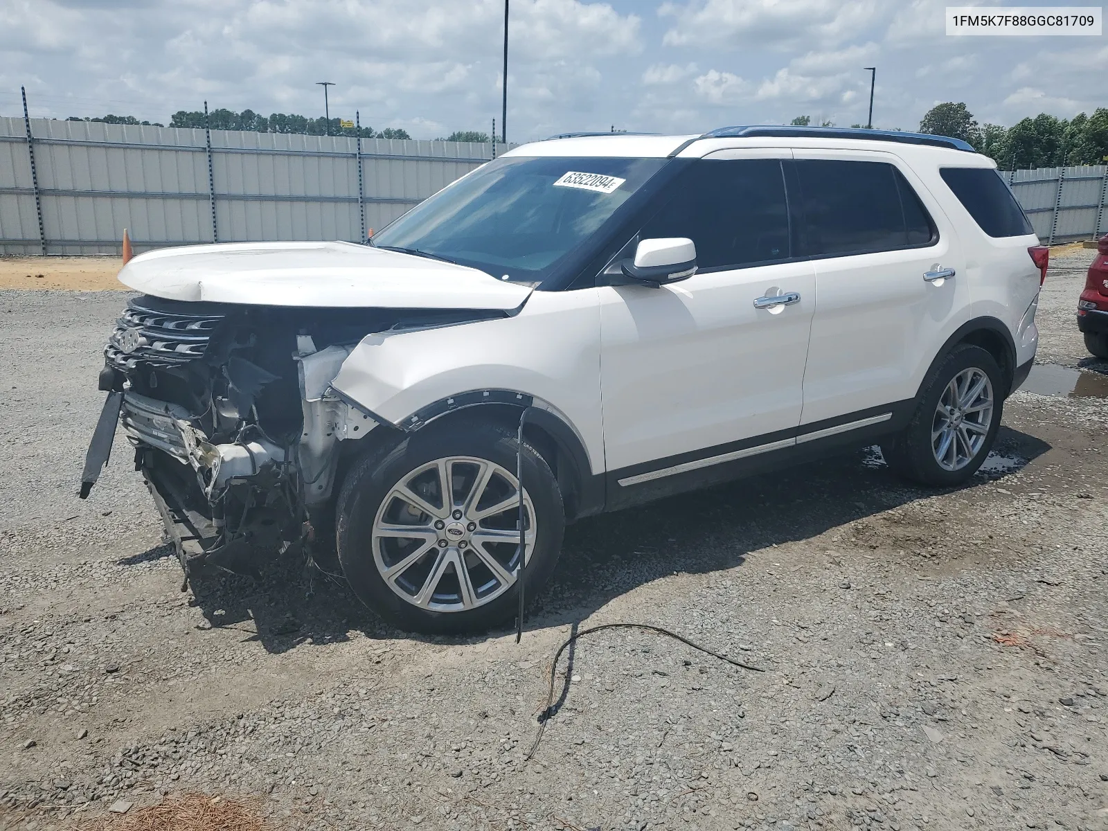 1FM5K7F88GGC81709 2016 Ford Explorer Limited