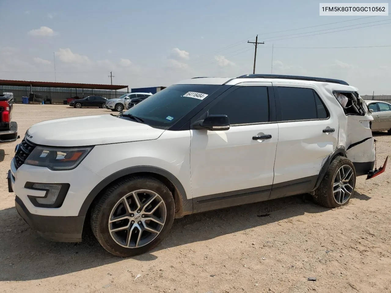 2016 Ford Explorer Sport VIN: 1FM5K8GT0GGC10562 Lot: 64118484