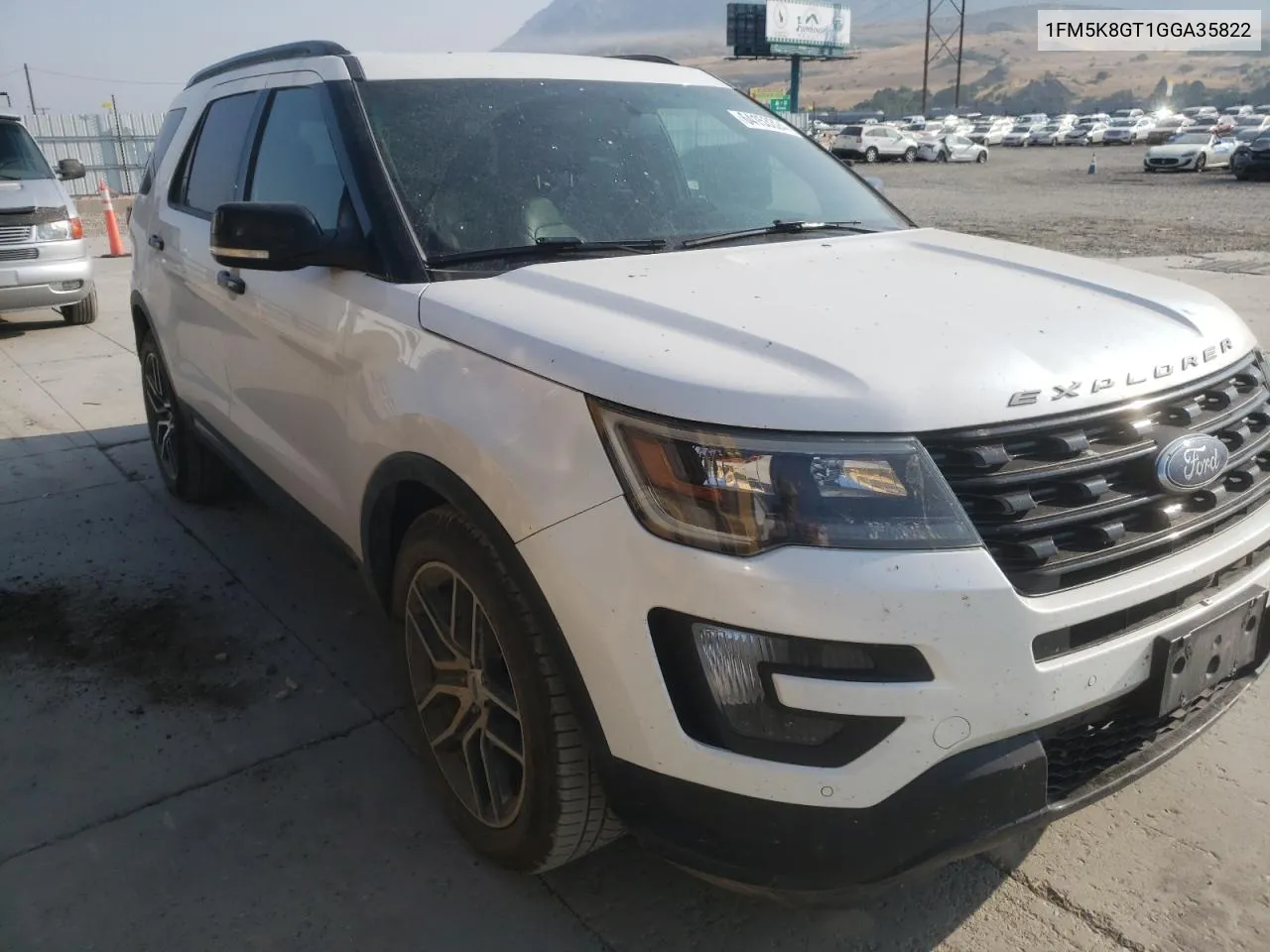 2016 Ford Explorer Sport VIN: 1FM5K8GT1GGA35822 Lot: 64153324