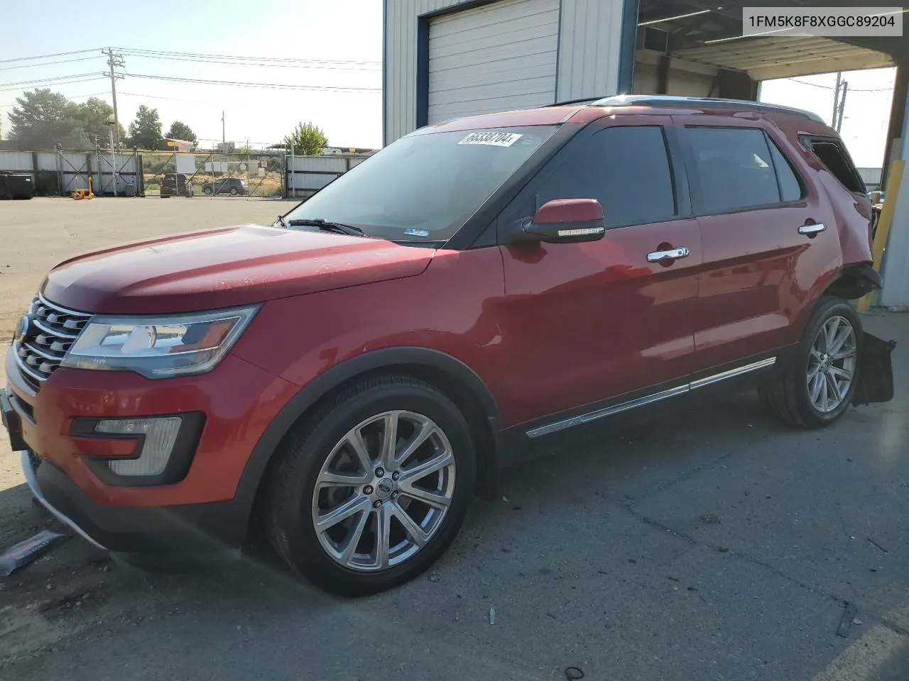 2016 Ford Explorer Limited VIN: 1FM5K8F8XGGC89204 Lot: 66338704