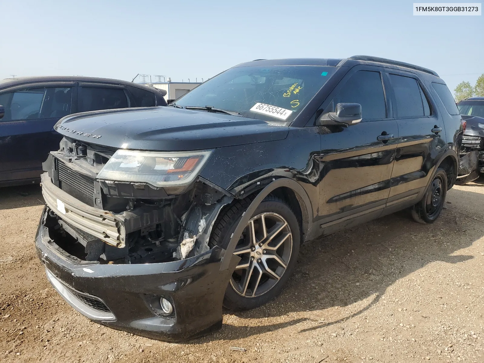 2016 Ford Explorer Sport VIN: 1FM5K8GT3GGB31273 Lot: 66755544