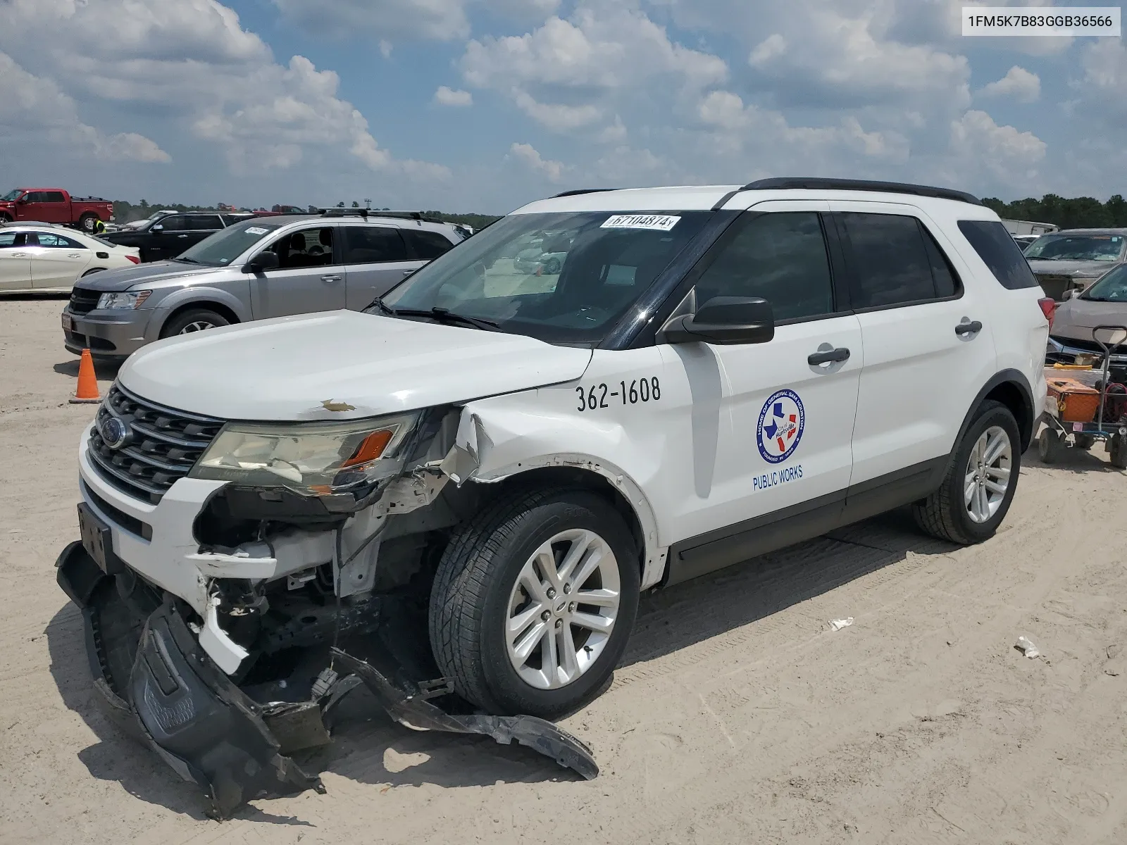 1FM5K7B83GGB36566 2016 Ford Explorer