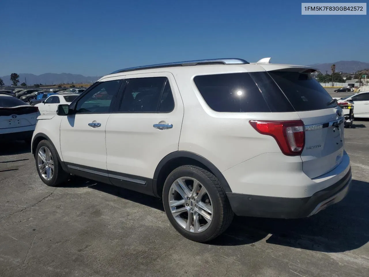 2016 Ford Explorer Limited VIN: 1FM5K7F83GGB42572 Lot: 67335054