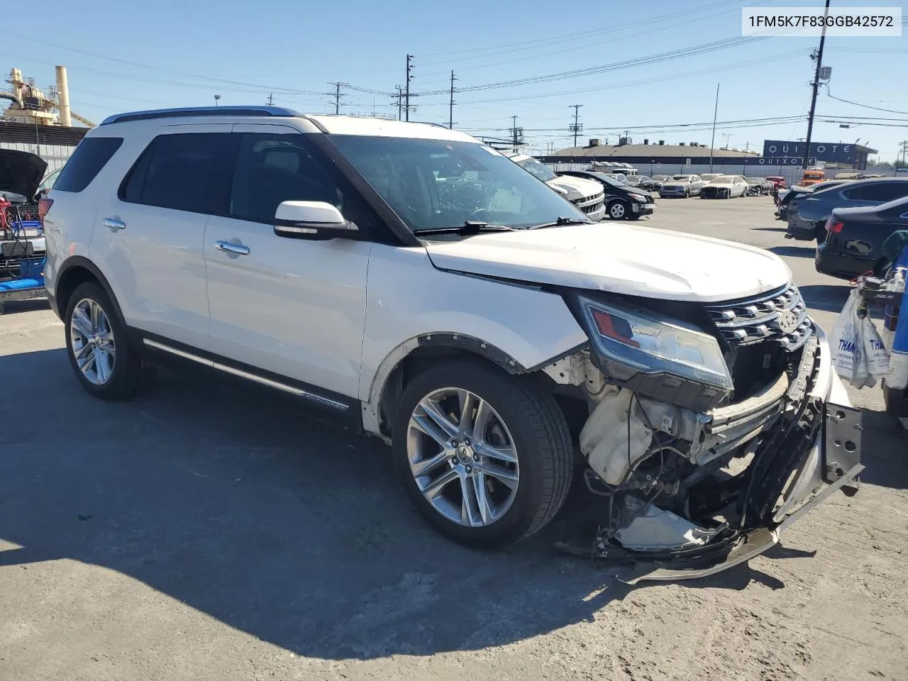 2016 Ford Explorer Limited VIN: 1FM5K7F83GGB42572 Lot: 67335054