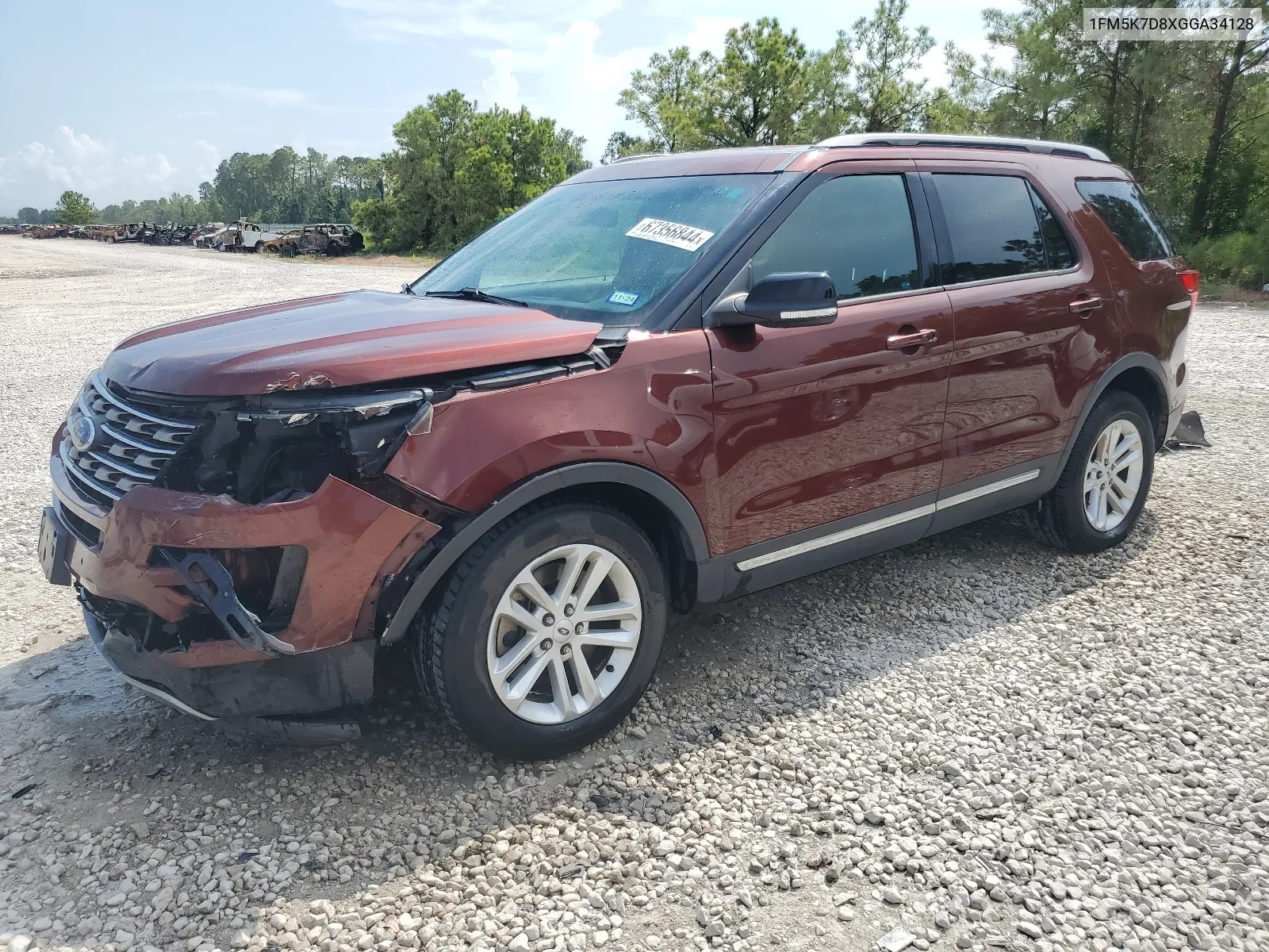 1FM5K7D8XGGA34128 2016 Ford Explorer Xlt