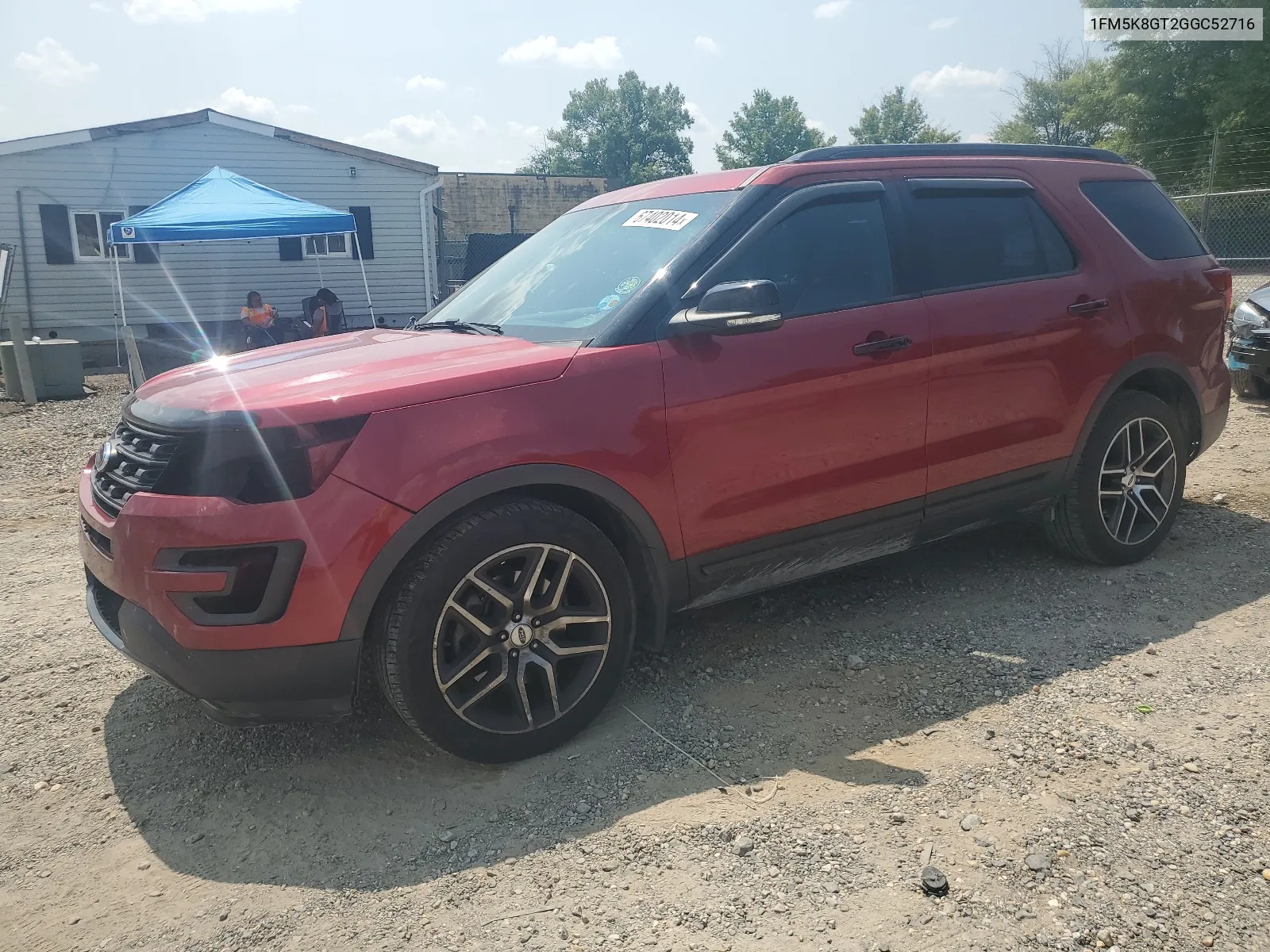 1FM5K8GT2GGC52716 2016 Ford Explorer Sport