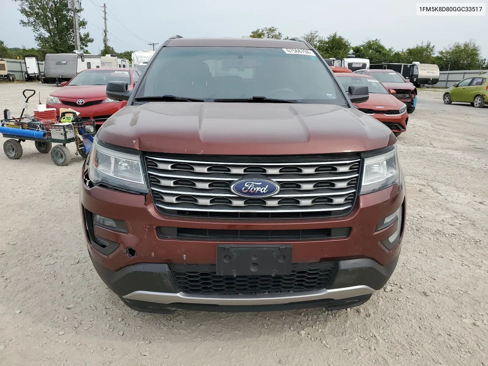 2016 Ford Explorer Xlt VIN: 1FM5K8D80GGC33517 Lot: 67566794