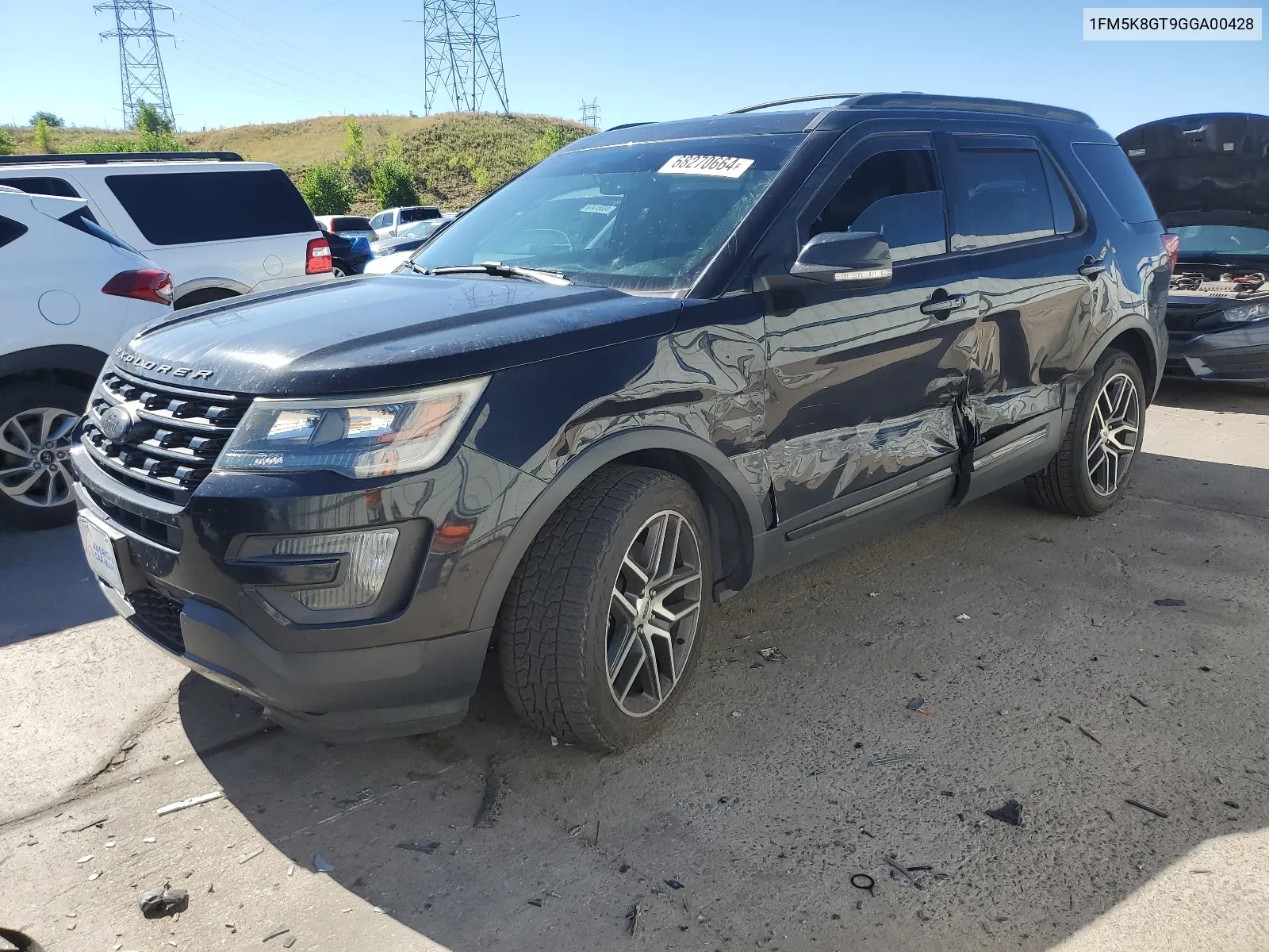 2016 Ford Explorer Sport VIN: 1FM5K8GT9GGA00428 Lot: 68270664