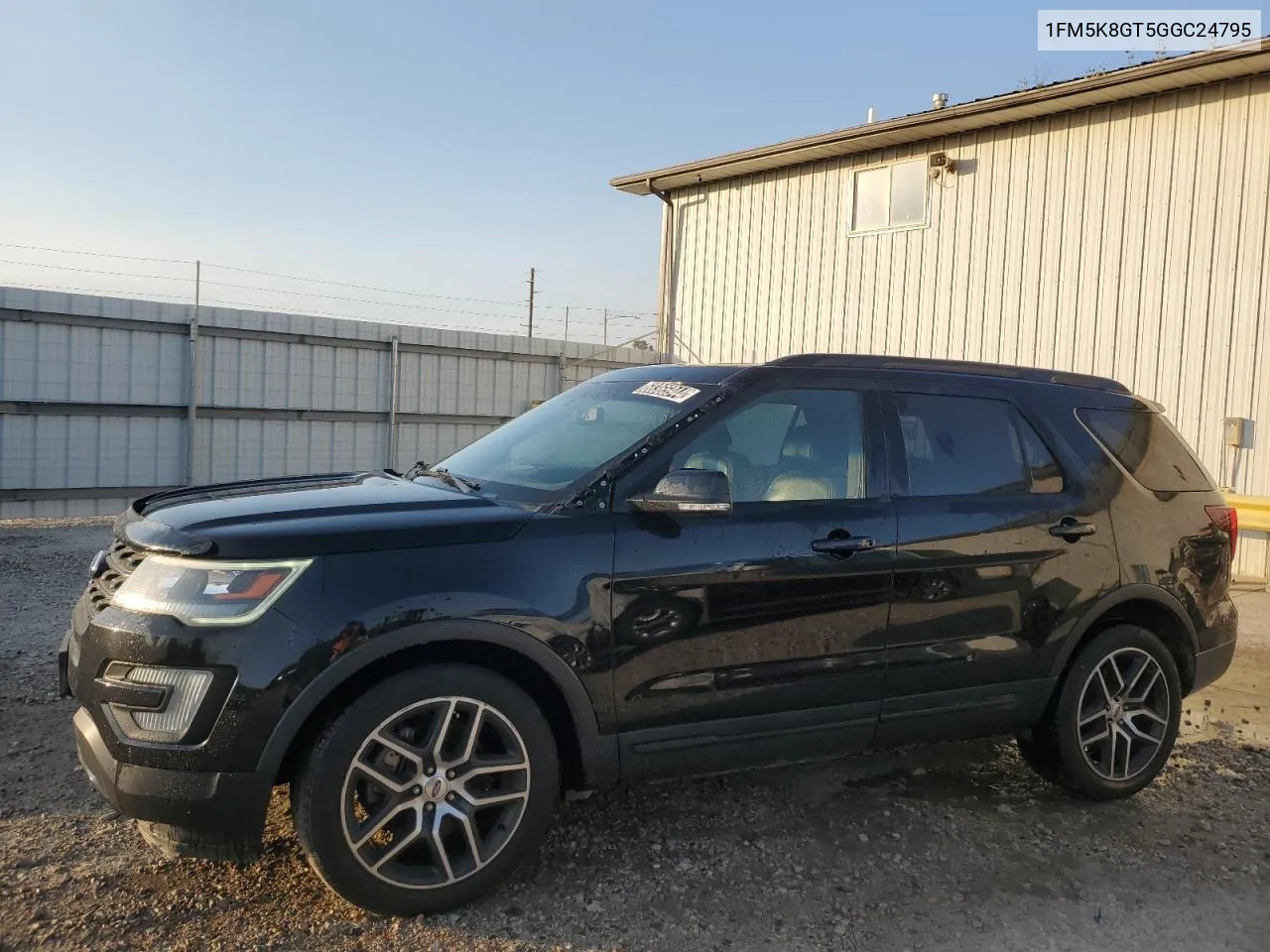 2016 Ford Explorer Sport VIN: 1FM5K8GT5GGC24795 Lot: 68365944