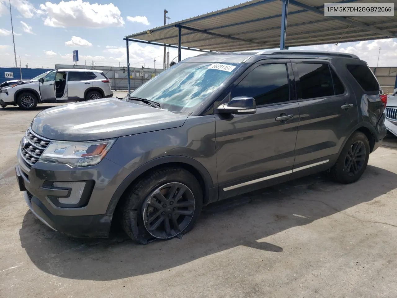 2016 Ford Explorer Xlt VIN: 1FM5K7DH2GGB72066 Lot: 69301464