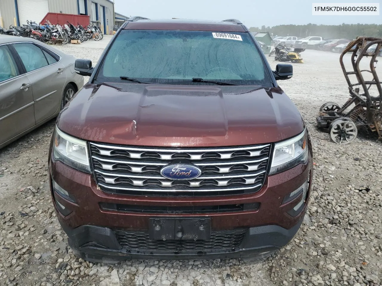 2016 Ford Explorer Xlt VIN: 1FM5K7DH6GGC55502 Lot: 69691684