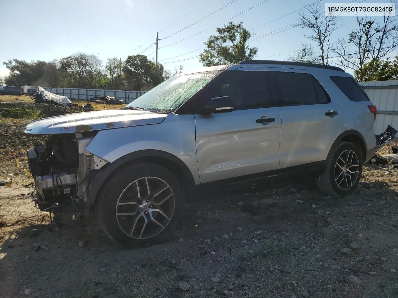 2016 Ford Explorer Sport VIN: 1FM5K8GT7GGC82455 Lot: 69759714