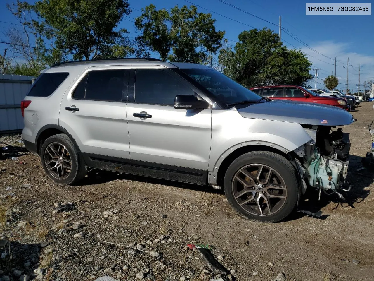 2016 Ford Explorer Sport VIN: 1FM5K8GT7GGC82455 Lot: 69759714