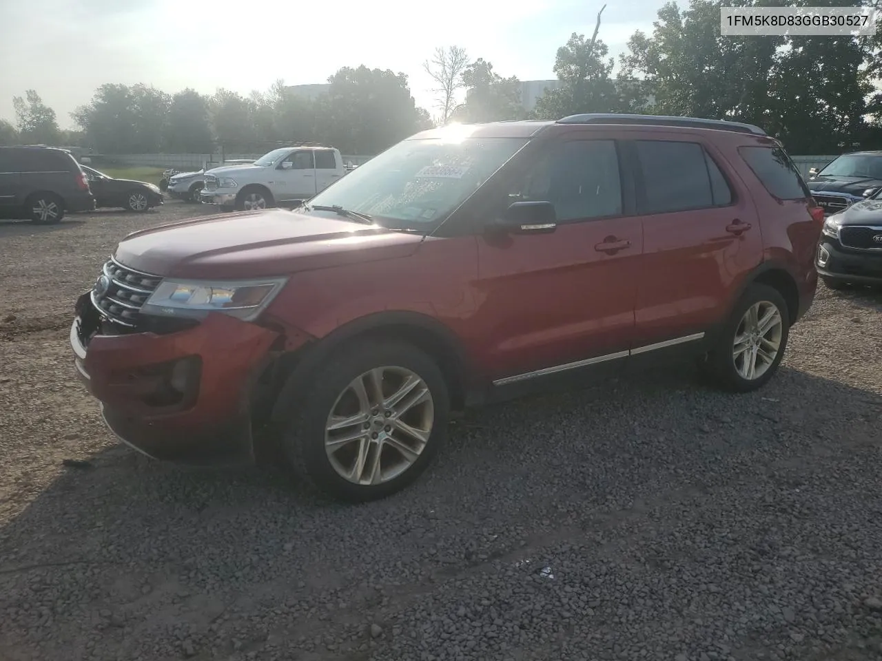 2016 Ford Explorer Xlt VIN: 1FM5K8D83GGB30527 Lot: 69838664