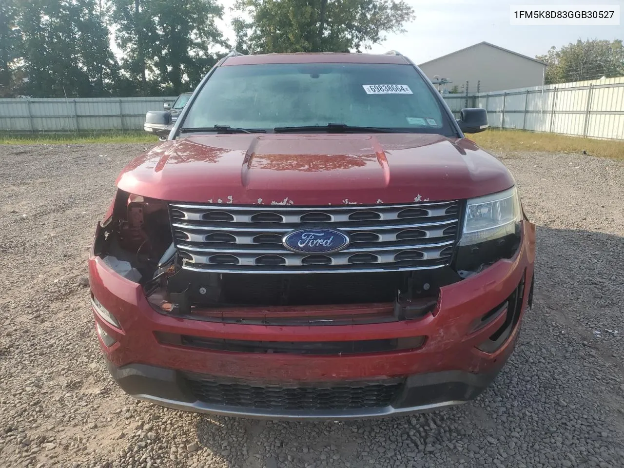 2016 Ford Explorer Xlt VIN: 1FM5K8D83GGB30527 Lot: 69838664