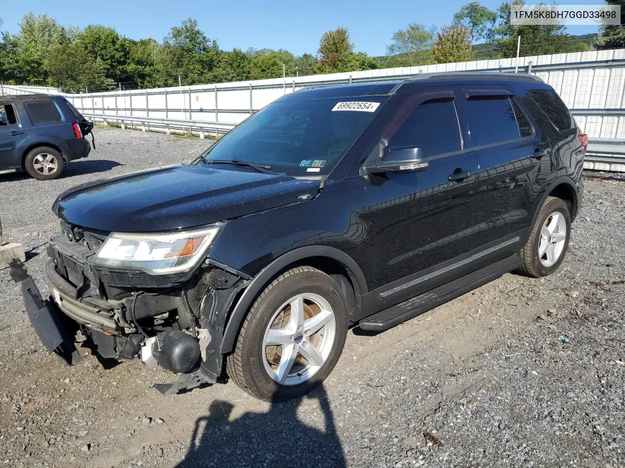 2016 Ford Explorer Xlt VIN: 1FM5K8DH7GGD33498 Lot: 69922654