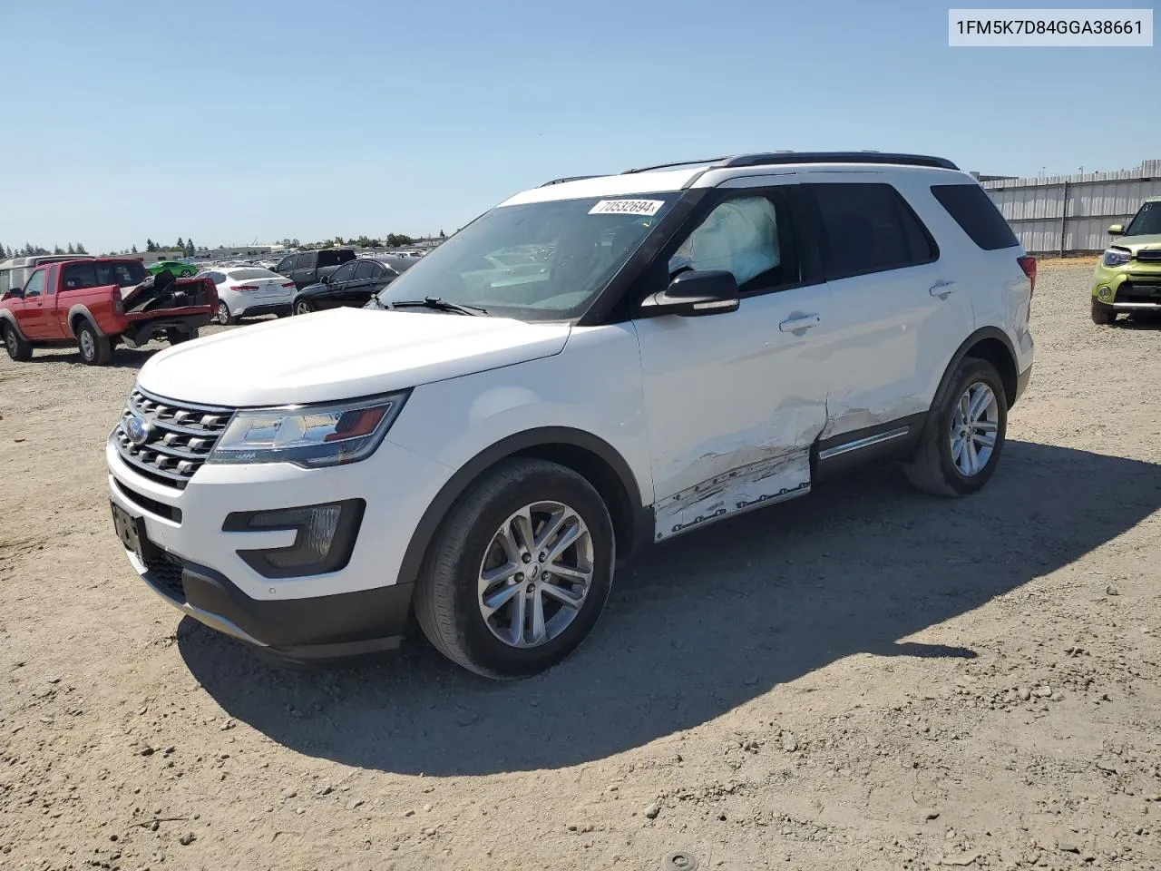 2016 Ford Explorer Xlt VIN: 1FM5K7D84GGA38661 Lot: 70532694