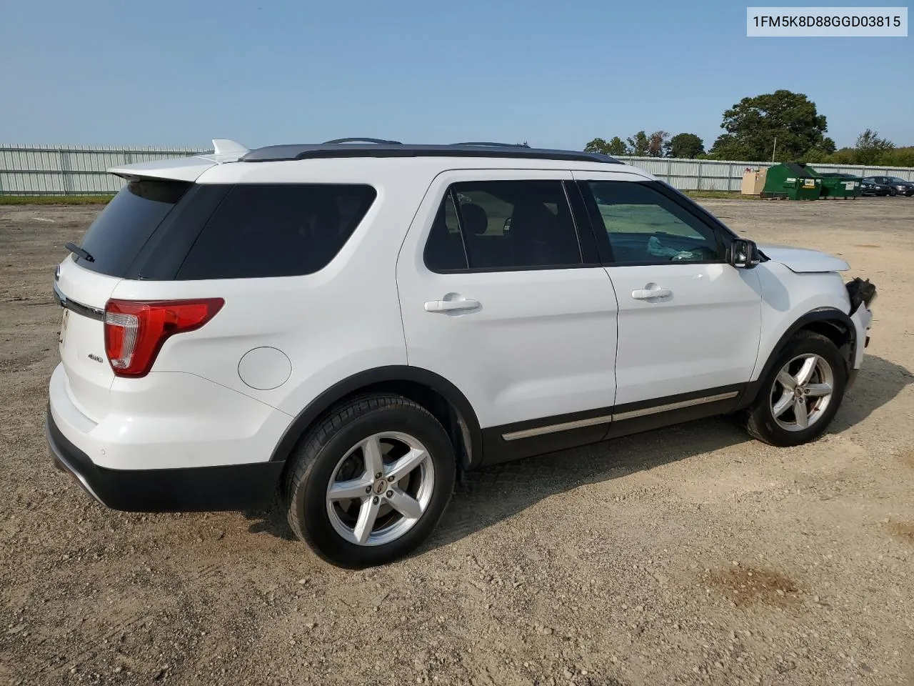 2016 Ford Explorer Xlt VIN: 1FM5K8D88GGD03815 Lot: 70905254